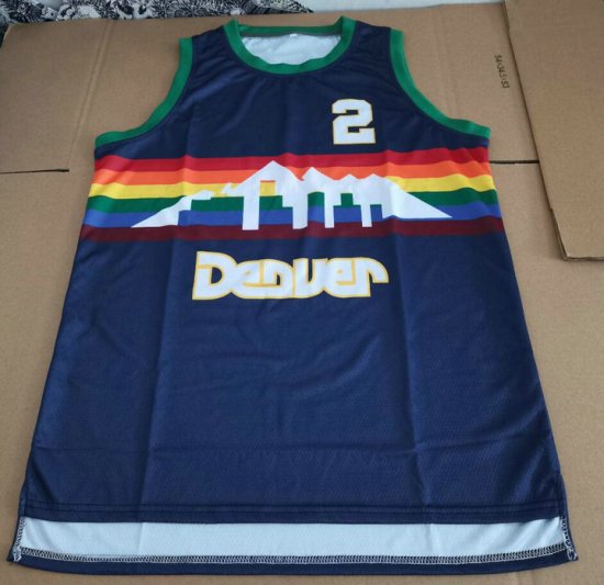 NBA 2 English Denver Nuggets Maillot Marine imprimé